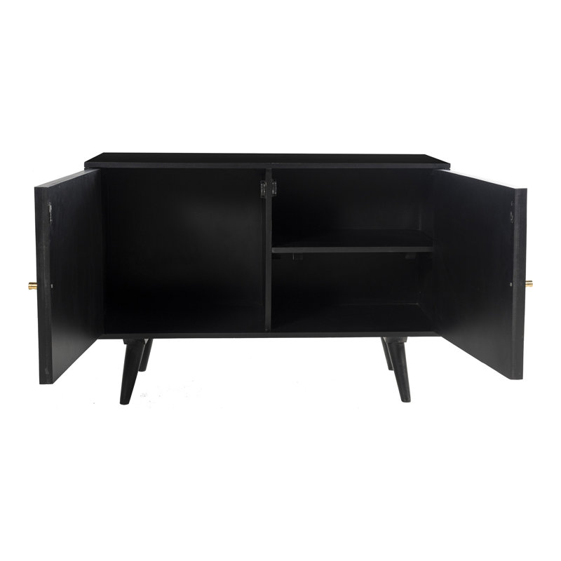 39.5'' Solid Wood Sideboard, Black