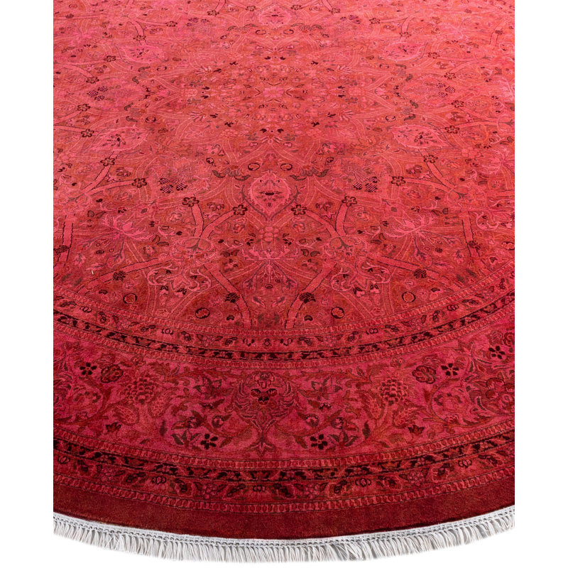 Overdyed One-of-a-Kind 8' 1" x 8' 1" Hand Knotted Area Rug