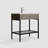 31" Modern Matte White Stainless Steel Base Bathroom Vanity with Integrated Sink, Decorative Drawer, Tempered Glass Shelf for Modern Apartments, Master and Guest Bathrooms-851242471-841019143