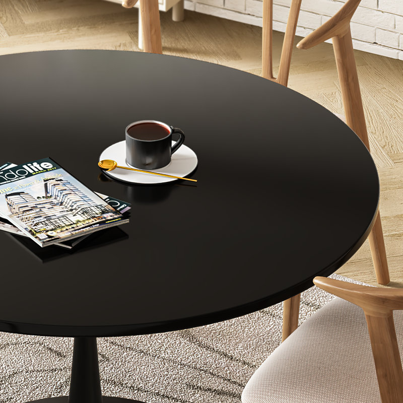 Table de salle à manger Indars, L 31,5 po x L 31,5 po, Noir