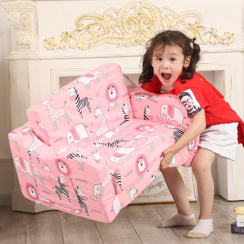 Kids Attilio, 2-In-1 Kids Couch Fold Out, Convertible Attilio To Bed