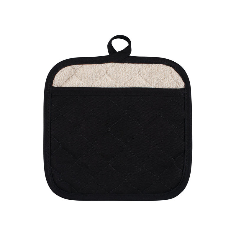 Poignée 100% coton KAF Home, Noir
