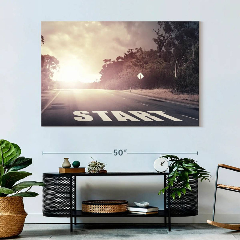 Tergel Start Road Typography, 34" H x 51" W