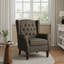 Duward 74Cm Wide Tufted Wingback Armchair with Solid Wood Legs-1791756081