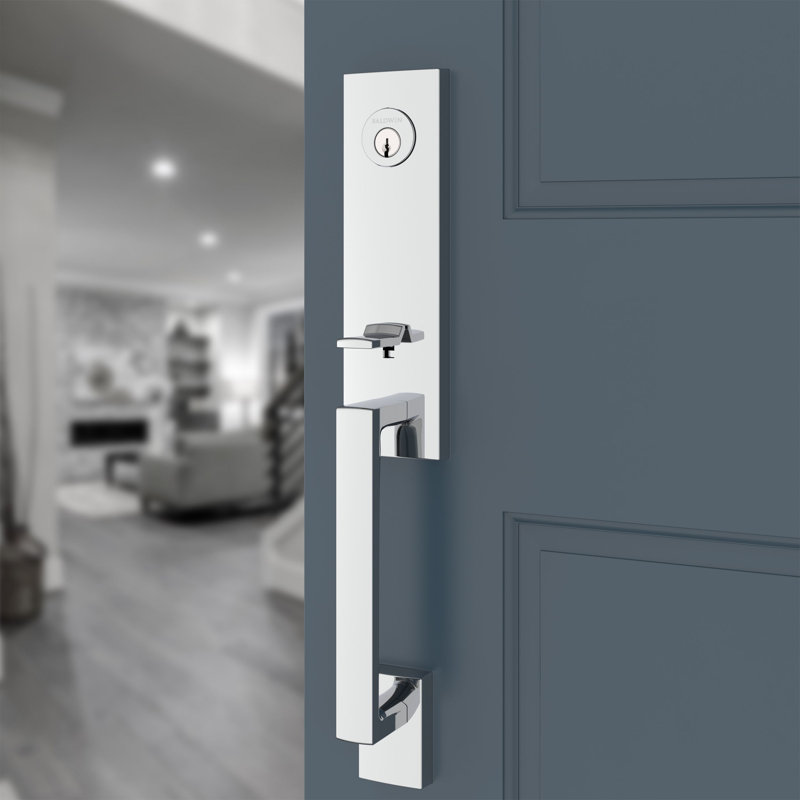 Seattle Handleset with Square Lever in Polished Chrome