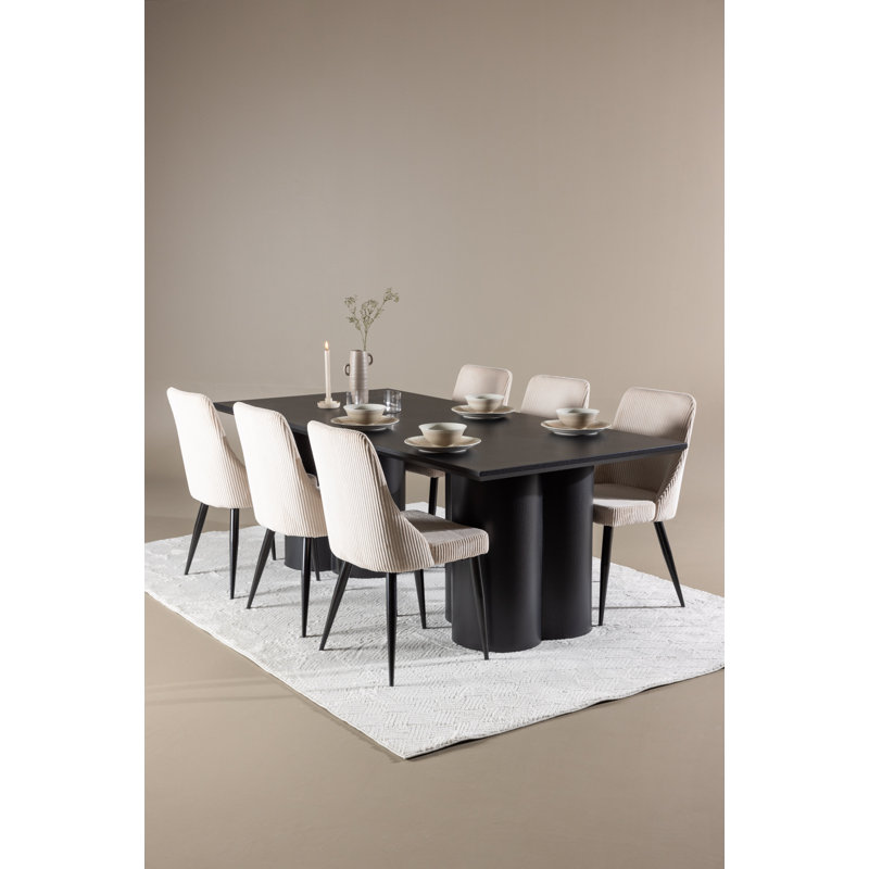 Sibley 6 - Person Dining Set, Black