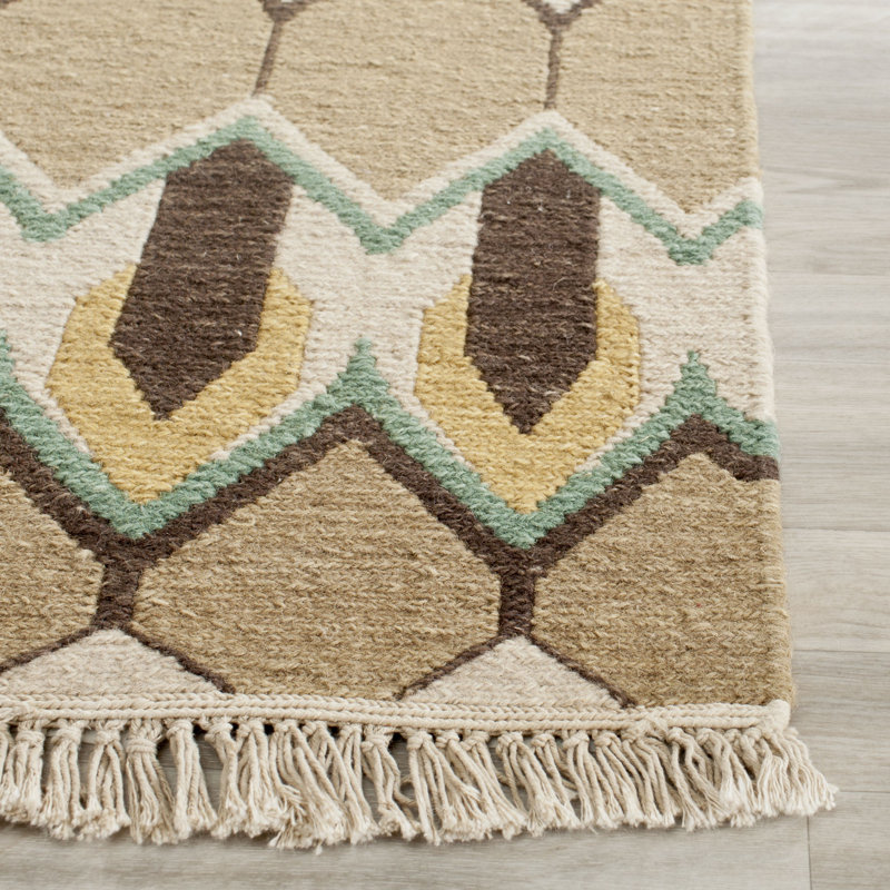 Brunson Flatweave Wool Beige/Brown Rug