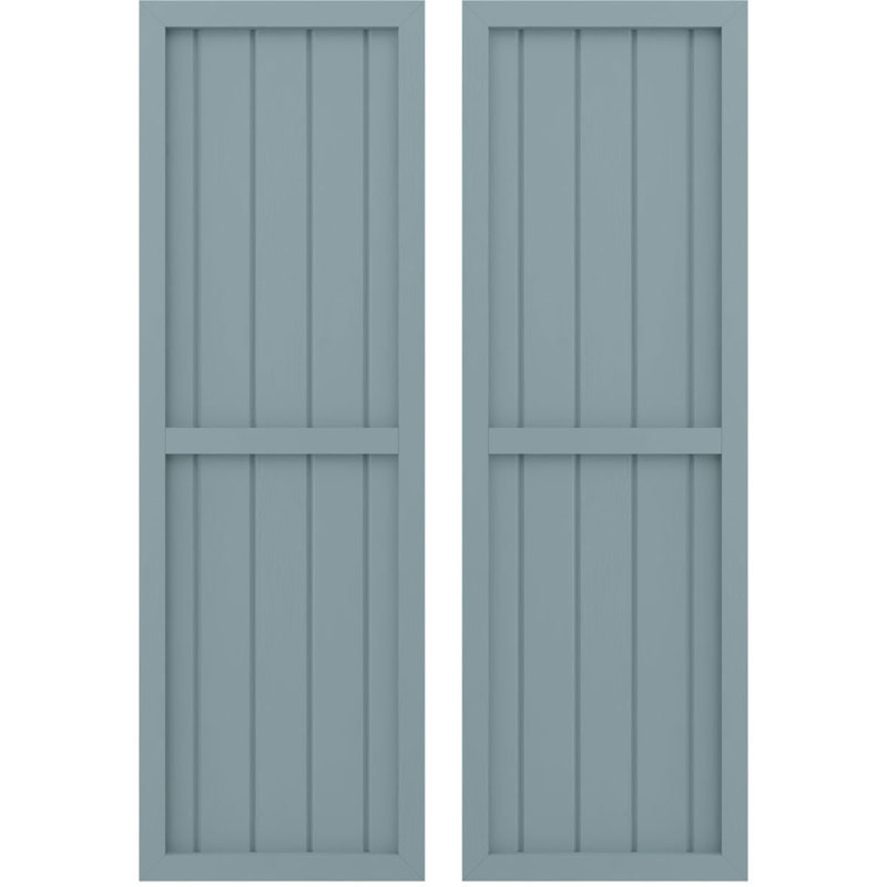 Deux volets à panneaux égaux Americano (par paire), Bleu paisible, 45", 17 1/2"