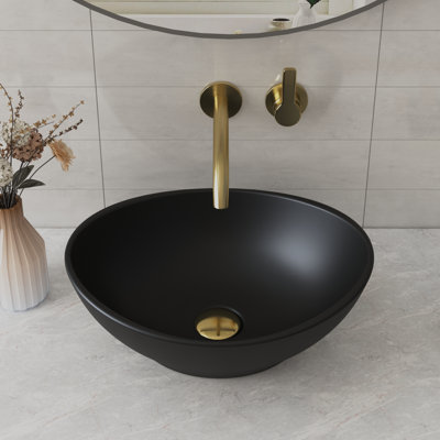 DeerValley 400mmx 330mm Natural Ceramic Oval Sink