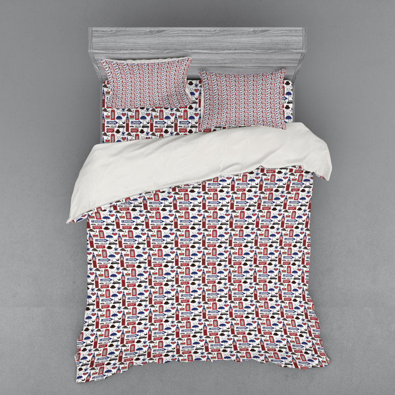 Eclectic Polyester Duvet Cover, Queen Duvet Cover + 3 Additional Pieces