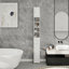 Armoire de rangement pour salle de bain haute et mince, armoire de salle de bain autoportante avec 1 tiroir, 2 portes et 4 tablettes réglables