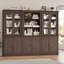 Bibliothèque 71,2 "H avec porte en verre-388033468