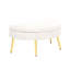 Assise simple en velours côtelé beige avec support réglable et à la taille pour petit balcon avec plateau à trois coussins de 61 pouces, thé idéal dans les appartements-121104860
