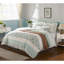 Ensemble d'édredon en coton percale 9 pièces Cottage Chic avec détails en dentelle et ruché, très grand-122457495-122457496
