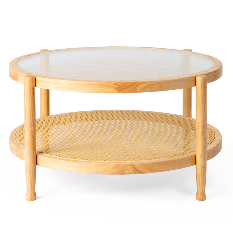 31.5In. Patio Wooden Side Table, Brown