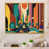 Toile avec cadre flottant or