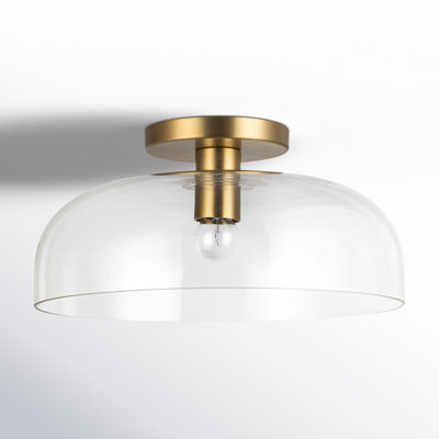 Blakehurst Single Light Glass Semi Flush Mount