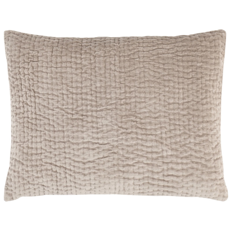 Taie décorative matelassée en velours Viola Dove, Standard, Gris