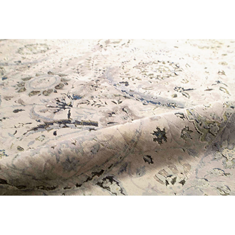 Hand-Knotted High-Quality Aqua Area Rug