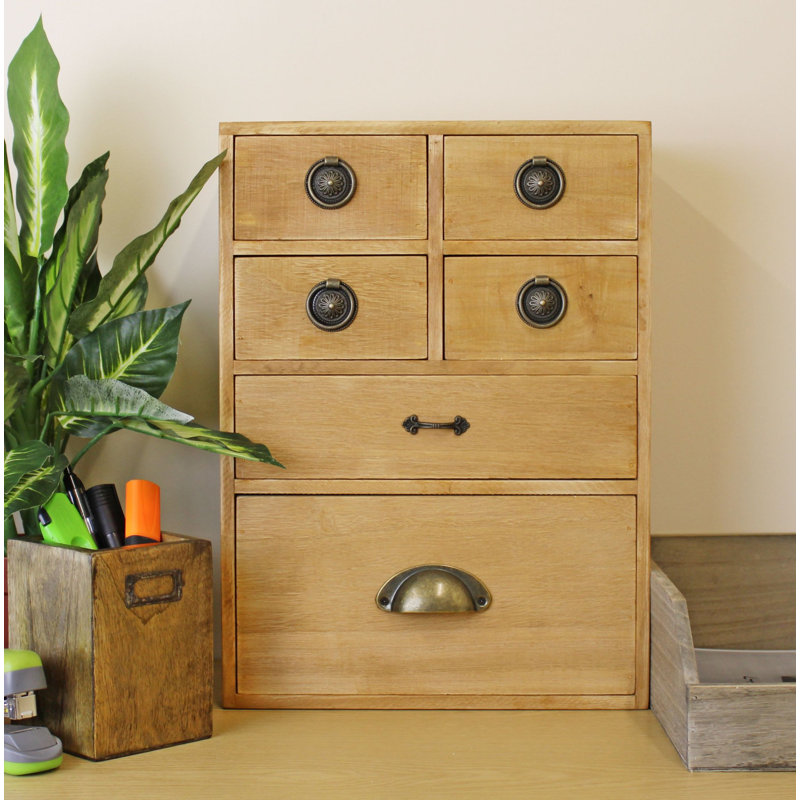 Dews Wood Desk Organiser