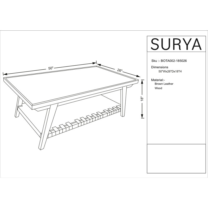 Becki Owens x Surya Taft Coffee Table