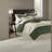 Luxurious Faux Suede Bedding Sets, Green Polyester Comforter, Transitional Charm