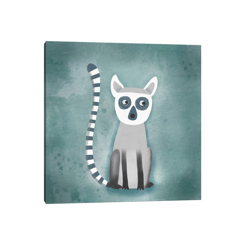 « Lemur » par Nic squirrell-impression, H 18 po x l 18 po x 1,5 po, Toile tendue, Pas de tapis