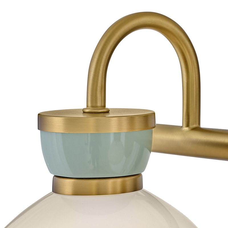 Luminaire pour salle de bain à 3 lumières avec verre opale Lucy, Bronze