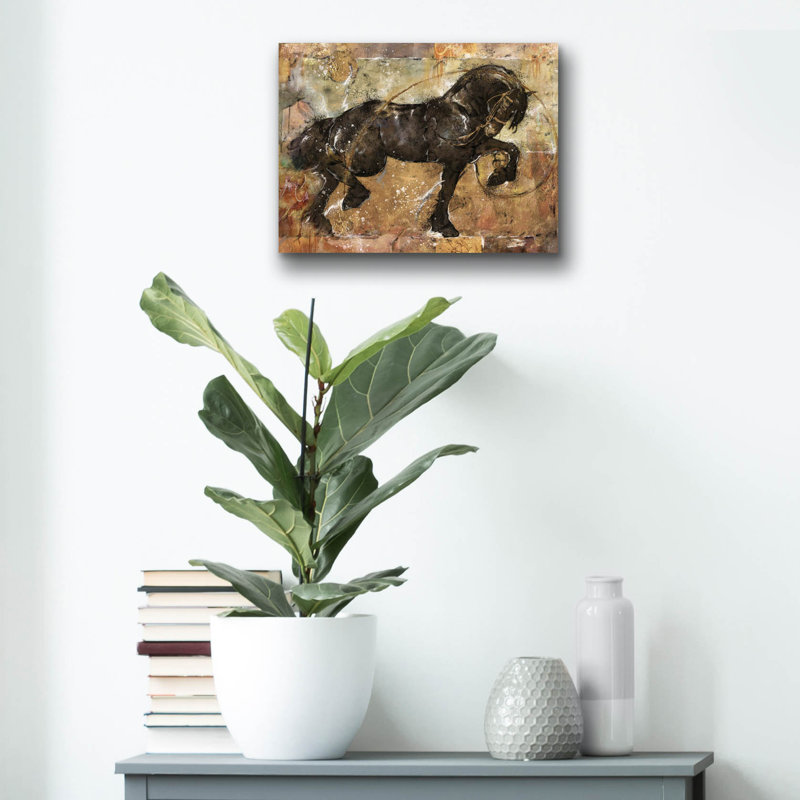 «Fibonacci Horse» par Marta Wiley, H 12 po x l 16 po x P 0,13 po