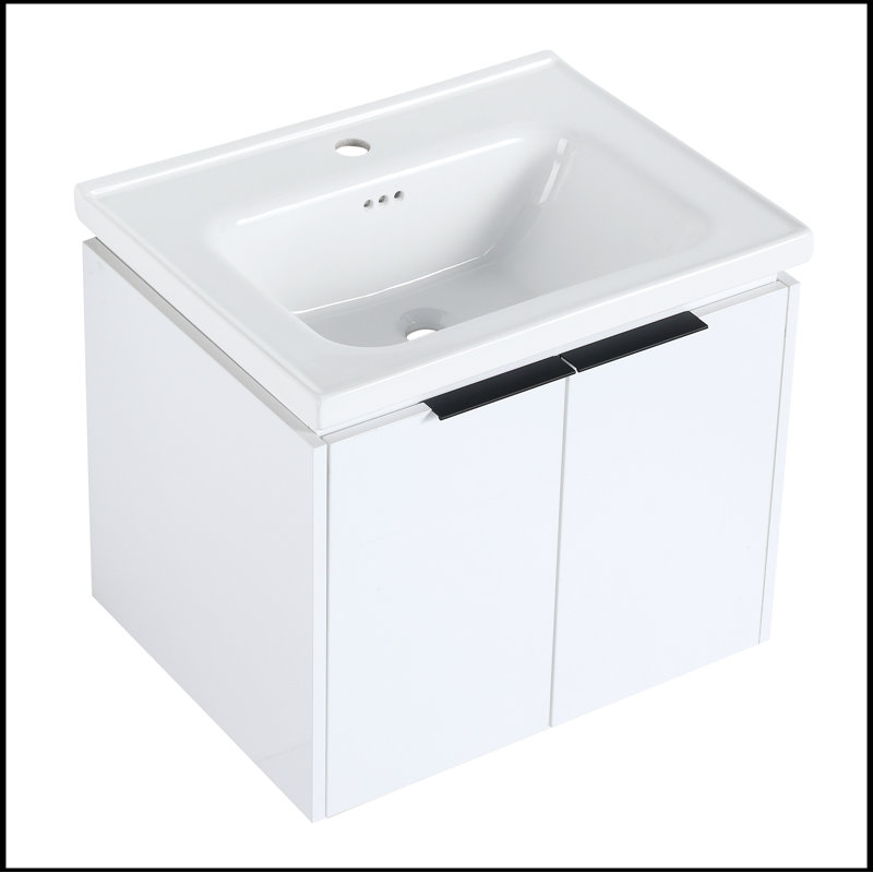 Ensemble de meuble-lavabo double avec plateau 59,60 Alrage