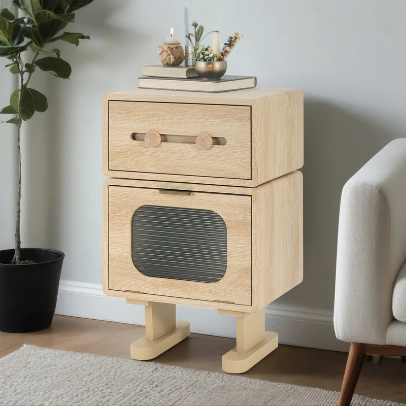 Modern Rotating Robot Cabinet Side Table