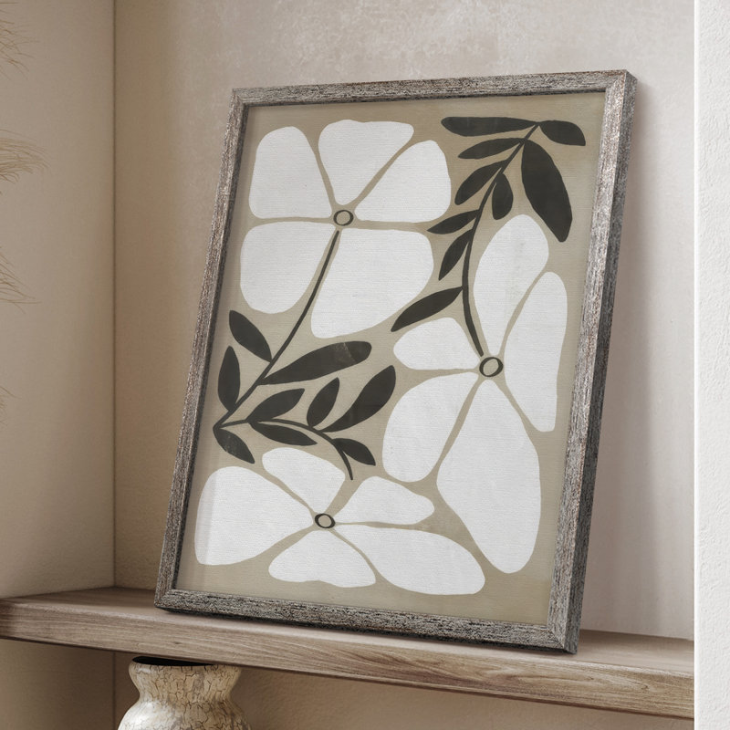 «Melty Blooms I», reproduction encadrée - bois massif, H 11 po x l 9 po