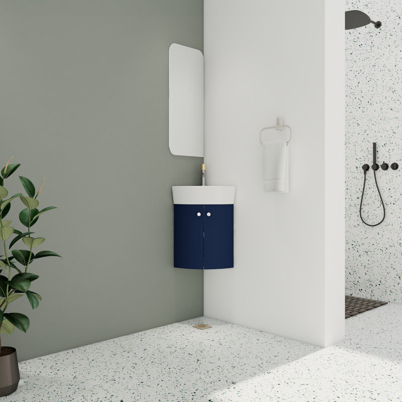 Aeson 13.27 " W Free Standing Wall Mounted 1 Single Vanity Bathroom Vanity With Ceramic Top