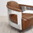 Full Grain Genuine Leather Accent Arm Chair with Nailhead Trim -1388263890