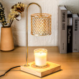 Candle Warmer Lamp with Timer, Dimmable, Adjustable Height - Electric Top Down Melting for All Jar Candles - Home Decor Wax Melter Light (Includes 2 Halogen Bulbs)