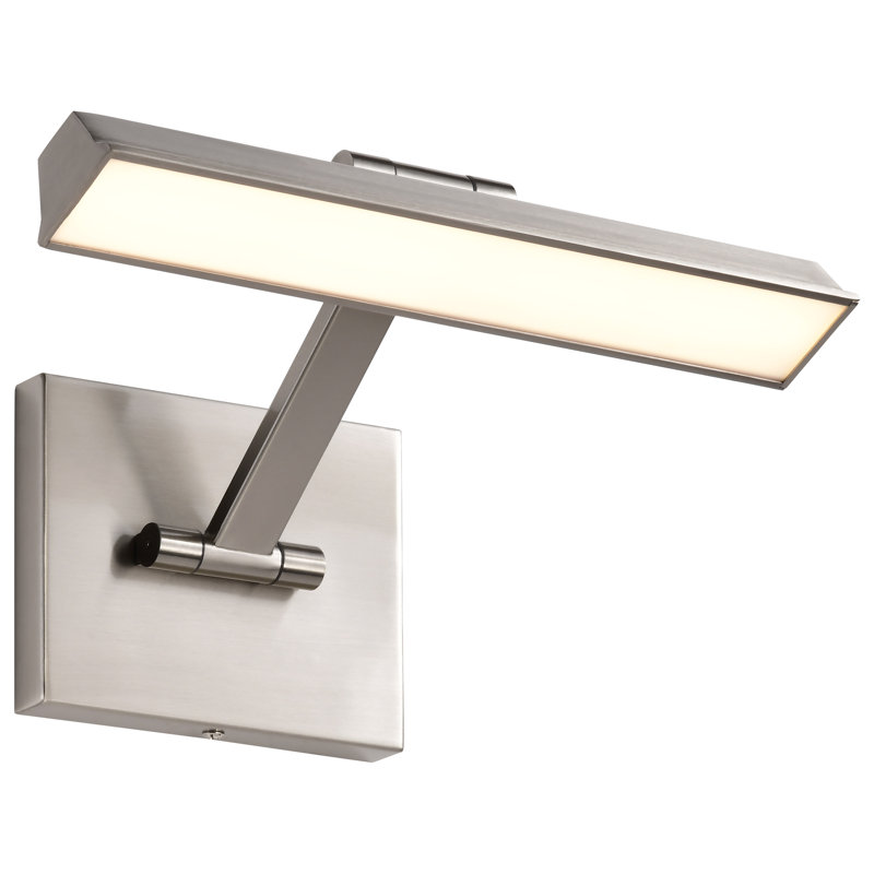 Hazel - 1 Foot LED Picture Light - 3 CCT Selectable - Acrylic Lens, 4.7" H x 12.2" W x 8.4" D, Brushed Nickel, 960 Lumens