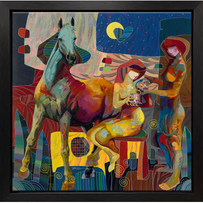Calmer, peinture sur toile par Tadeo Zavaleta, encadrée de 32 x 32