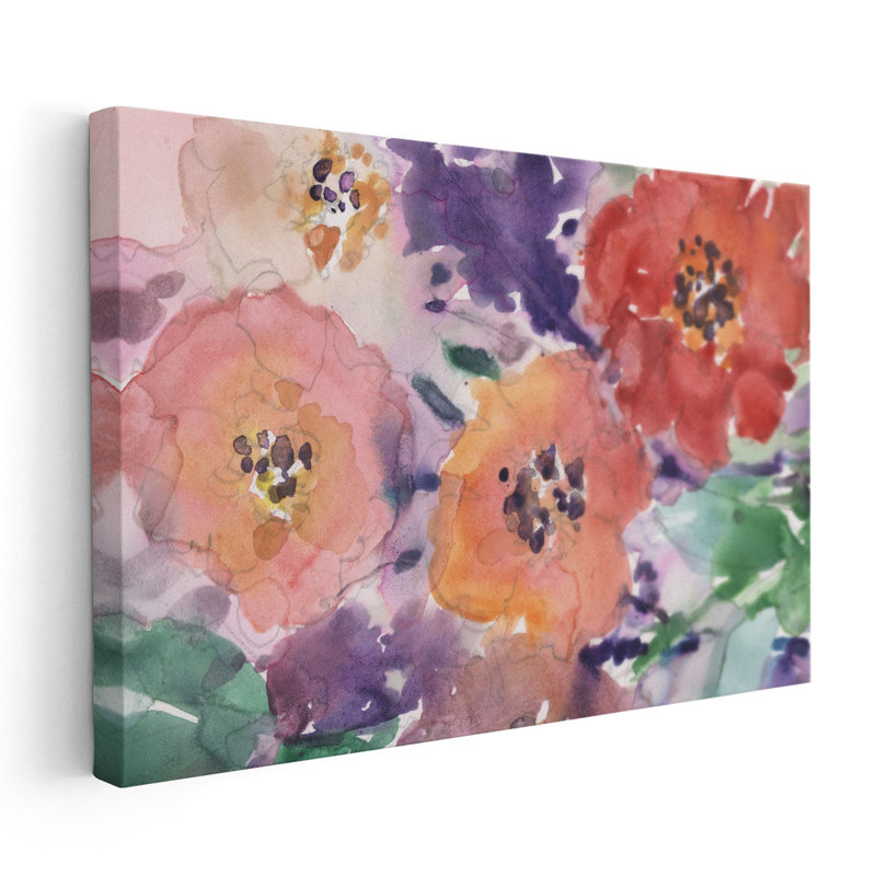 Floral Glamour I - reproduction d'art sur toile, H 20 po x l 30 po