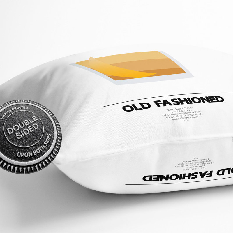 Old Fashioned Square Throw Cushion, 55cm H x 55cm W x 20cm D