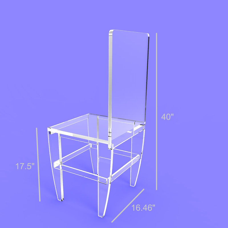 Ensemble de chaises en plexiglas 2 pièces