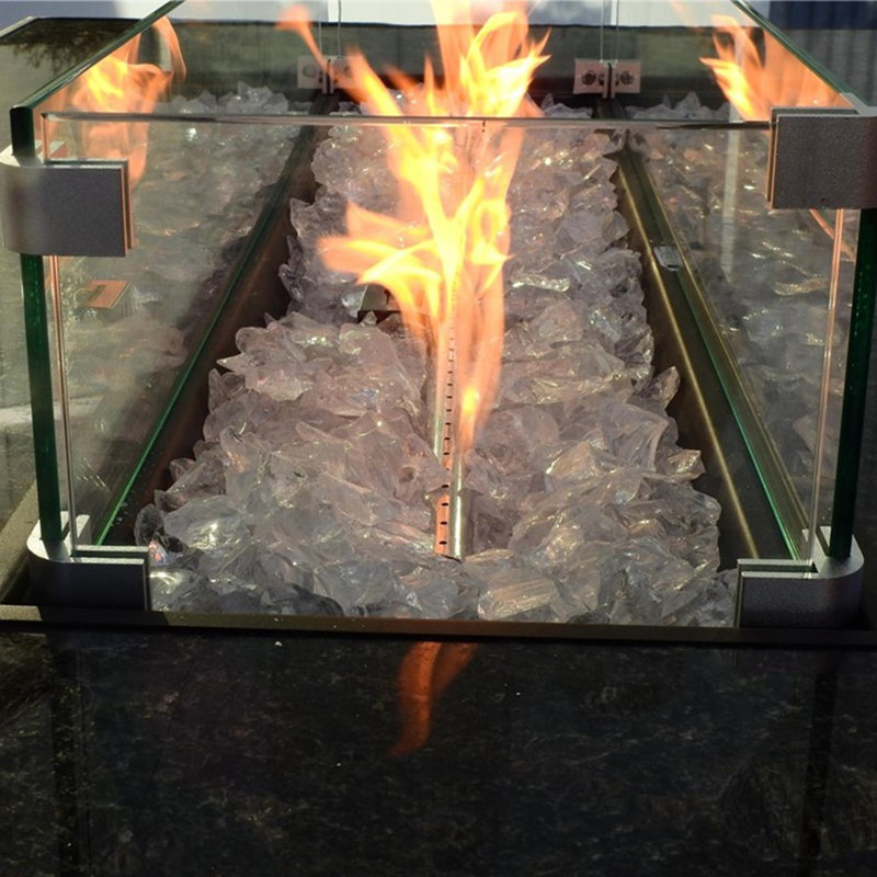 Alaira Rectangle Steel Propane Smokeless Fire Pit