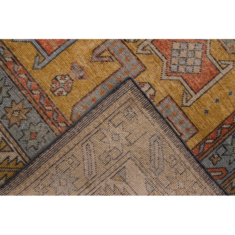 Distressed Homage Hand Knotted Wool Geometric Area Rug, Rectangle 12' x 15'