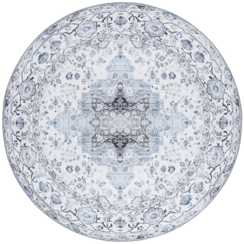 Mikali Machine Washable Non-Slip, Round 183cm