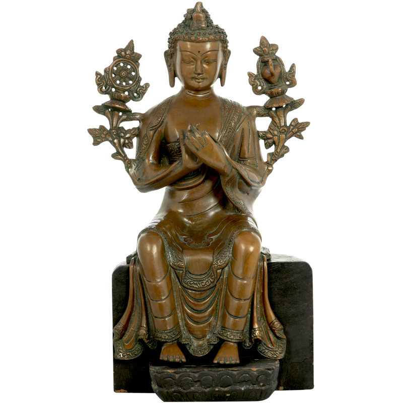 Figurine Bouddha Maitreya, Or