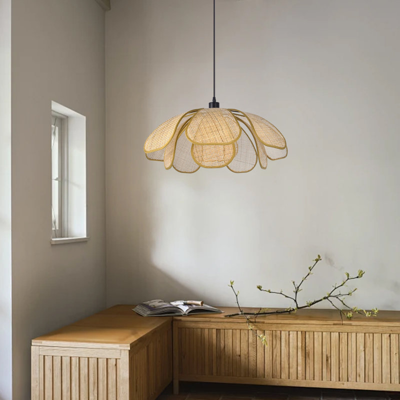 Herlong 1 - Light Matte Black Geometric Pendant, 9.84" H x 23.6" W x 23.6" D