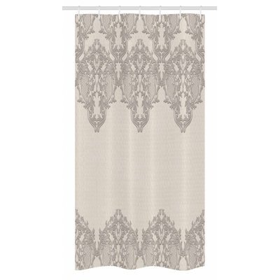 Damask Shower Curtain with Hooks Included