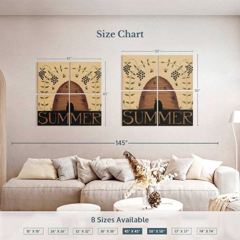 Brampt Summer Bees, 50" H x 50" W