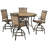 Mikenzy 4 - Person and a Long Bar Height Dining Set with Cushions-1422430212