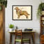 Golden Retriever encadré sur papier