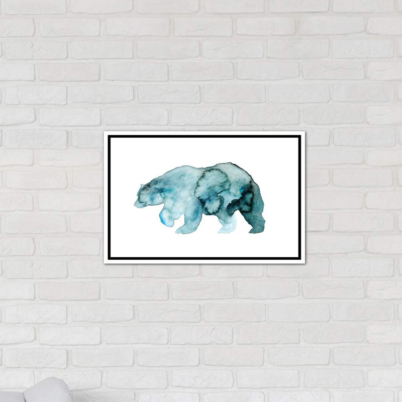 Art ezra, Toile blanche encadrée, H 26 po x l 18 po x 1,5 po